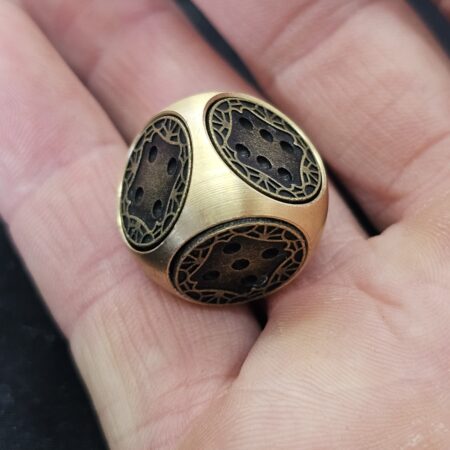Viking Antique Brass Target Dice